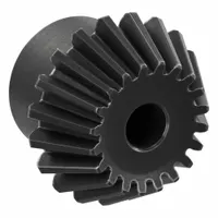 Bevel Gear: Straight, Gear Ratio 2, Module m 2.5, 20 Teeth, Black Oxide-Coated Steel, 12 mm Bore Dia (MPN SB2.5-2040)