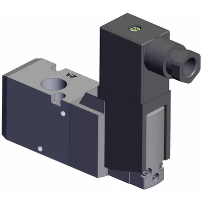 SMC Solenoid Air Control Valve: Three-Way / Two-Position, Single Solenoid, Female 1/4 NPTF - SMC VP Series Directional Control Valves