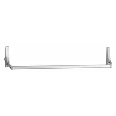 Rim-type exit device with crossbar style, constructed of aluminum. Designed for doors up to 44 inches wide. ADA compliant. Suitable for commercial egress applications requiring emergency exit functionality.