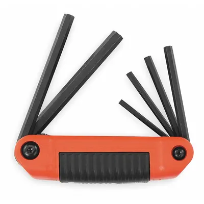 PROTO Hex Key Set: 1 - 5 Pieces, Folding, SAE, Std End, Short, 1 Pieces, Holder - Folding Key Sets