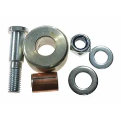 Roller assembly kit for Dayton platform lift trucks. Used to replace worn rollers on models 2MPU5, 2MPU6, and 2MPU9, restoring smooth vertical movement of the lift platform in material handling applications.