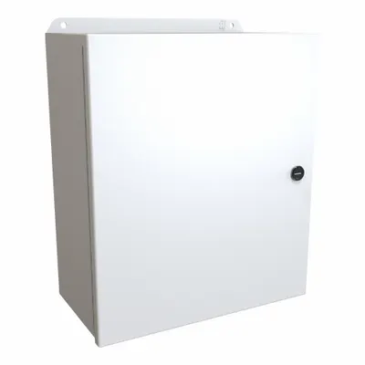 HAMMOND Electrical Enclosure: Steel, 14 in x 12 in x 6 in, NEMA 12/13/3R/4, w/Panel - Steel Washdown Enclosures