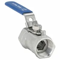 USA INDUSTRIALS Manual Two-Way Ball Valve: 1 in, 304 Stainless Steel, Straight Valve Body, One-Piece (MPN ZUSA-VLV-142)