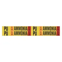 Pipe Marker: PU, LIQ, High, Fits 3/4 to 2 3/8 in Pipe O.D., 4 Pipe Markers, Without (MPN 90482)