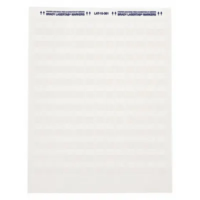 BRADY LAT-15-361-5 Wraparound Label - Brady Precut Label Sheets