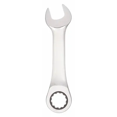 WESTWARD Combination Wrench: Alloy Steel, Chrome, 13 mm Head Size, 4 1/4 in Overall Lg - Metric Spline Ratcheting Combination Wrenches