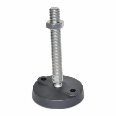 JW WINCO Male-End Leveling Mount: Swiveling Stud, 5/8"-11 Thread Size, 3.15 in - Swivel Male Leveling Mounts