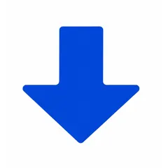 Solid blue arrow-shaped floor marking tape without legend. Each piece measures 2 inches by 5 inches with an 8 mil thickness. Backing material is polyester. Supplied in a pack of 100. Used to indicate directional paths, safety zones, or workflow lanes in industrial facilities.