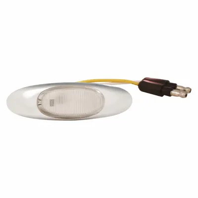 GROTE Clearance Marker Lamp: Clearance Light, LED, Oval, Clear, Screw - Clearance Lights