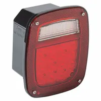 GROTE Box Lamp: LED, Stop, Turn, and Tail Combo Light, Red, Square, 6 3/4 in Overall Ht, Bracket (MPN G5202)
