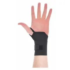 This CONDOR wrist wrap features a slide-on design with a single strap for adjustable compression. It is ambidextrous and fits a universal ergonomic support size. Suitable for providing support during repetitive tasks or light industrial work, such as maintenance, assembly, and material handling.