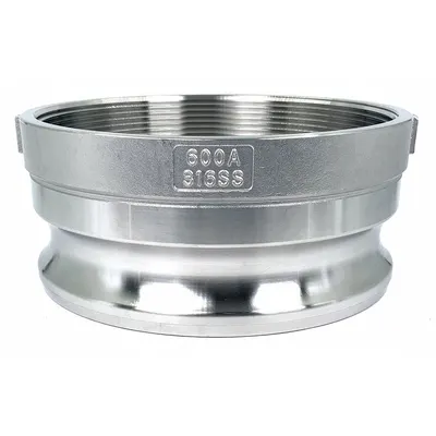 OEM Cam and Groove Adapter: 6 in Coupling Size, 6 in-8 Thread Size - Type A Stainless Steel Cam & Groove Fittings