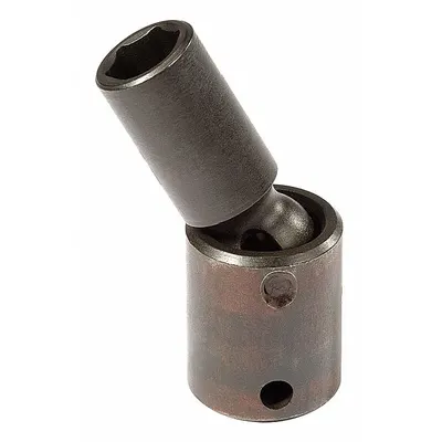 PROTO Flex Impact Socket: 13 mm Socket Size, 6-Point, Deep, Black Oxide, Not Tether Capable - 3/8" Drive Metric Flex Impact Sockets