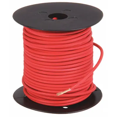 GROTE Primary Automotive Wire: GPT, 100 ft, 1 Conductor, 12 AWG, Red, 60 V Volt - PVC-Insulated General Purpose Primary Wires
