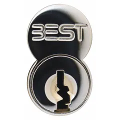 Small Format Interchangeable Core (SFIC) cylinder for cylindrical lock assemblies. Chrome finish, Q keyway, 7-pin configuration. Enables quick rekeying by swapping the core without removing the cylinder from the door.