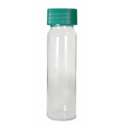 QORPAK Vial with Cap: 20 mL, Includes Closure, Thermoset, 27.75 mm Body Dia, Square - Glass Sample Vials