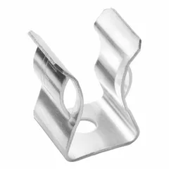 Panel-mounted clip for cylindrical fuses rated up to 30 A. Accommodates fuses with a 9/16 in diameter. Used in control panels, power distribution units, and electrical enclosures to secure fuses for circuit protection.