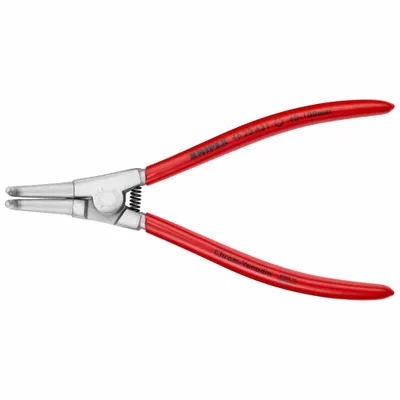 KNIPEX Retaining Ring Plier: External, For 40 mm to 100 mm Shaft Dia, 0.091 in Tip Dia - External Retaining-Ring Pliers