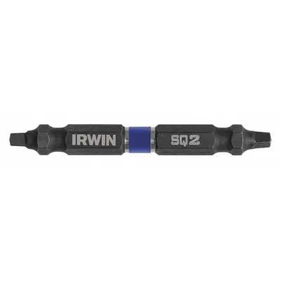 IRWIN Double Ended Driver Bit: Imperial/Metric, Power, S2 – Square Bit Size and Type Side 1 - Double-Ended Driver Bits