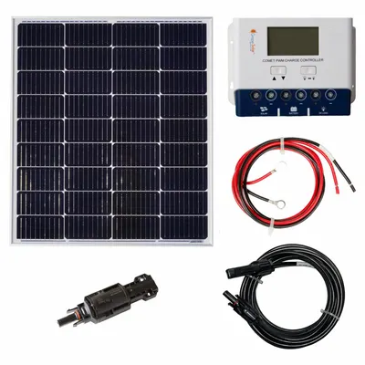 GRAPE SOLAR Solar Panel Kit: 100 W Max Power Point, 100 W Total System Power Output - Solar Panel Kits