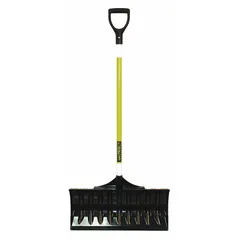 APPROVED VENDOR Snow Pusher, 24 in Blade Width, 10-3/4 in Blade Length, 0.15 in Gauge, D Grip Handle