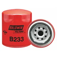 BALDWIN FILTERS Oil Filter: B233, LF3501, 3/4"-16 Thread Size, 4 3/8 in Overall Ht, Oil, Cellulose