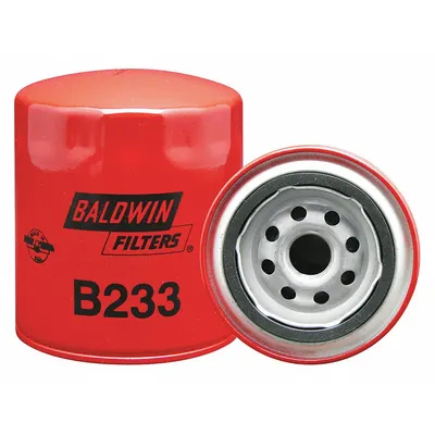 BALDWIN FILTERS Oil Filter: B233, LF3501, 3/4"-16 Thread Size, 4 3/8 in Overall Ht, Oil - Spin-On Oil Filters