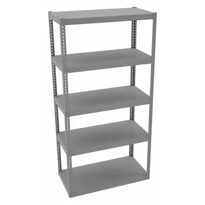 TENNSCO Boltless Shelving: Standalone, Extra-Heavy-Duty, 48 in x 24 in, 96 in Overall Ht - Extra-Heavy-Duty Solid Steel Decking Boltless Shelving