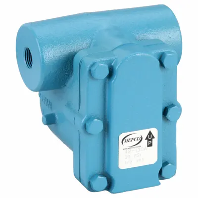 MEPCO Steam Trap: Cast Iron, 3/4 in FNPT, 1,439 lb/hr, 30 psi Max., 450°F Max. - Cast Iron In-line Float & Thermostatic Steam Traps