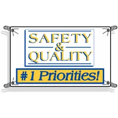 This polyethylene banner is designed for indoor or outdoor use, featuring a single printed side. With nominal dimensions of 36 inches by 60 inches, it is suitable for safety messaging, hazard warnings, or facility identification in industrial plants, warehouses, and construction sites.