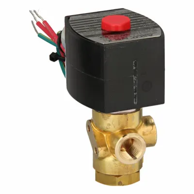 REDHAT Solenoid Valve: 3-Way, Normally Closed, 1/4 in Pipe Size, 110V AC/120V AC - 3-Way/2-Position, Normally Closed Solenoid Valves