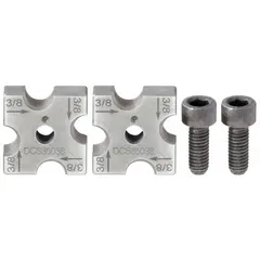 Set of three replacement cutting dies for use with compatible DEWALT metal shears. Includes upper and lower set screws. Designed for cutting or shearing metal materials in fabrication and repair tasks.