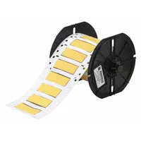 Sleeve Label: 3/8 in x 2 in, Polyolefin, Yellow (Matte), For 4 AWG to 12 AWG Wire Gauge (MPN B33-375-2-342YL)