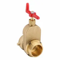 MOON AMERICAN Hose Gate Valve: Brass, 2 1/2 in Pipe Size, 2 1/2 in Male NST, 2 1/2 in Female NST (MPN 734-2521)