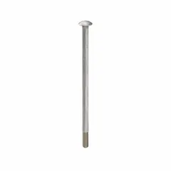 Carriage bolt with square neck, made from 18-8 stainless steel with plain finish. Thread size 1/4"-20, length 5-1/2 inches. The square neck prevents rotation during tightening, suitable for fastening metal to wood or metal to metal in structural assemblies. Supplied in a 50-pack.