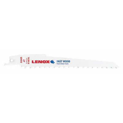 LENOX Reciprocating Saw Blade: 4 Teeth per Inch, 6 in Blade Lg, 0.05 in Blade Thick - Wood-Cutting & Pruning Blades