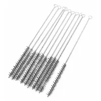 This heavy-cleaning brush is designed for carbon steel tube cleaning. The double-stem construction and 0.005 in fill diameter enable removal of scale, rust, and deposits from pipe interiors. Suitable for industrial tube maintenance applications
