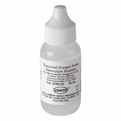 HACH Filling Solution: 30 mL Volume, Liquid, Bottle, Solution, 2759123 - Additional Calibration Solutions & Standards