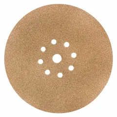 Coarse 80-grit aluminum oxide abrasive disc for drywall sanders. Features a hook-and-loop attachment for quick disc changes and an open paper backing for efficient dust extraction. Suitable for sanding drywall joints and surfaces to a smooth finish. Sold in a 5-pack.