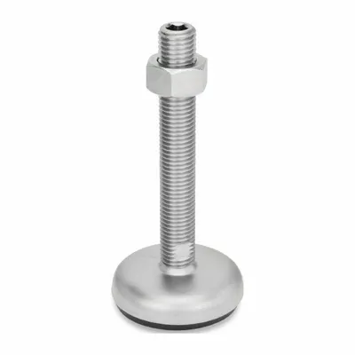 JW WINCO Male-End Leveling Mount: Swiveling Stud, 3/4"-10 Thread Size, 3.94 in - Non-Skid Male Leveling Mounts