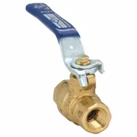 MILWAUKEE VALVE Manual Two-Way Ball Valve: 1/4 in, Brass, Straight, FNPT x FNPT, Full Port Ball Port (MPN BA-475BMS 1/4)