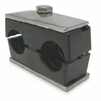 BEHRINGER PIPE SYSTEMS Vibration-Dampening Beta Clamp: Ribbed Bore, 304 Stainless Steel Clamp (MPN TWT51660-PP)