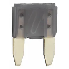 Fast-acting automotive fuse rated at 2 A and 32 V DC. Standard profile, non-indicating design. Suitable for overcurrent protection in automotive electrical circuits such as lighting, motors, and control modules. Pack of 5 units.