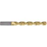 CLEVELAND Jobber Length Drill Bit: #2, 135° Split Point, TiN-Coated Cobalt, Fast Spiral (MPN C16613)