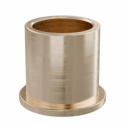 OILITE Flanged Sleeve Bearing: Bronze, SAE 841, 12 mm Bore, 15 mm OD, 16 mm Lg - Lubricated General Purpose Metallic Flanged Sleeve Bearings