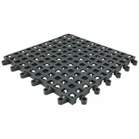 Interlocking Drainage Mat Tile: Interlocking Drainage Mat Tile, 18 in x 18 in, Smooth, Black, 10 PK (MPN 560)