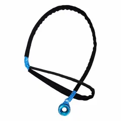 Polyester fixed-length rope sling with 1/2 in diameter and 16 ft length. Rated working load limit of 1,000 lb. Blue color. Suitable for lifting and rigging applications in industrial settings.