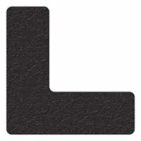 Floor Marking Tape: L, Solid, Black, No Legend, 6 in x 6 in, 0.58 mil Tape Thick, INCOM, LM, 25 PK (MPN LM110K)