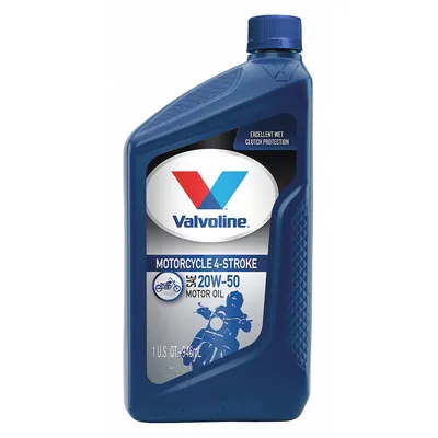 VALVOLINE Engine Oil: Conventional, 1 qt Size, Bottle, 20W-50 - 2-Cycle, 4-Cycle & Powersports Engine Oil