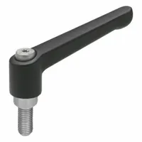 JW WINCO Adjustable Handles; Adjustable Levers: Zinc w/ SS Thread, 1/4"-20 Thread, 0.98 in Thread Lg (MPN 3T25A06K)